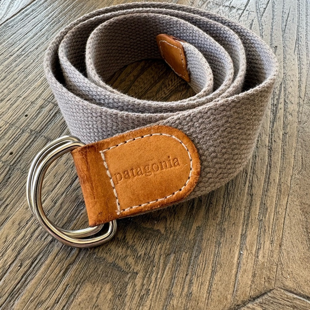 Patagonia Gray and Tan Belt 36”